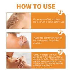 Outdoor Sun Tan GelSummer Beach Bronzer Cream For Instant Tanning