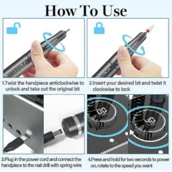 40000rpm Electric Nail Drill Professional Nail Machine Brushless Motor Nail Grinder -Cosmetics Promotion Store 1067494539 max