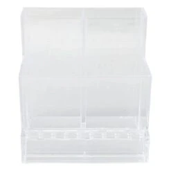 Makeup Brush Storage Box - Clear Plastic Compartment Design - Multifunctional Cosmetic Brush Holder -Cosmetics Promotion Store 1068696459 max
