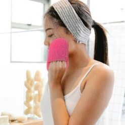 6 Pcs Bath Sponges Shower Face Clean Puffs Reusable Face Sponge Face Massage Reusable Cleansing Pads Face Cleansing Sponge
