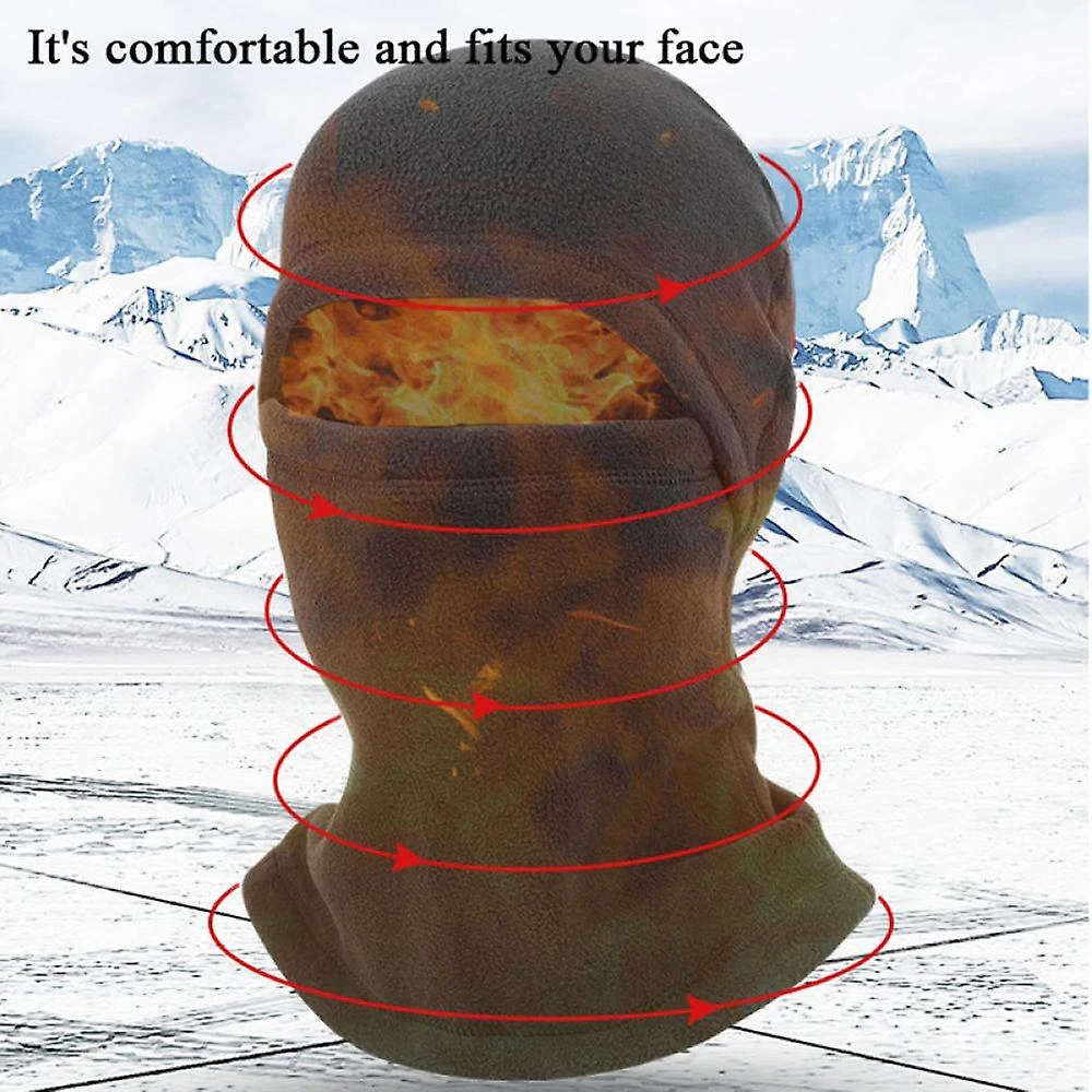 Winter Polar Coral Hat Fleece Balaclava Men Face Mask Neck Warmer Beanies Thermal Head Cover Tactical Military Sports Scarf Caps Black 5 Winter Polar Coral Hat Fleece Balaclava Men Face Mask Neck Warmer Beanies Thermal Head Cover Tactical Military Sports Scarf Caps Black - Image 5