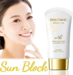 2pcs Facial Body Isolation Sunscreen Cream, Spf50+ Brightening Moisturizing Whole Body Refreshing Sunscreen Lotion