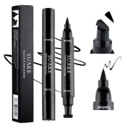 2pcs Black Winged Wing Eyeliner Stamp Waterproof Eye Liner Pencil Liquid