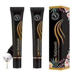 Regrowth Organic Hair Serum Roller Set, Hair Care Anti Stripping Liquid, Triple Roll-on Massager Hai 2 PCS