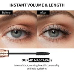 1-3pcs 4d Crown Black Mascara Thick Curling Waterproof Mascara Eyelashes Easy To Carry Extension Eyes Makeup Tool 1PC