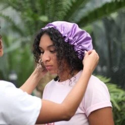 Double-layer Satin Night Cap With Adjustable Buckle Sleep Cap Ideal For Sensitive Scalps -Cosmetics Promotion Store 1133594706 max