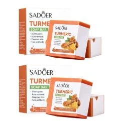 2pcs Turmeric Soap Acne Dark Spots Remove Skin Whitening Body Soaps -Cosmetics Promotion Store 1139434944 max