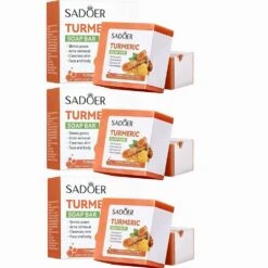 3pcs Ginger Soap Acne Dark Spots Removal Skin Whitening Body Bleaching Soaps