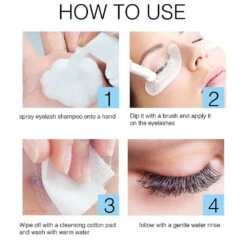 1-3pcs Eyelash Shampoo For Eyelash Extension 50ml Eyelash Foam Cleanser With Soft Brush 1PC -Cosmetics Promotion Store 1149594969 max 1