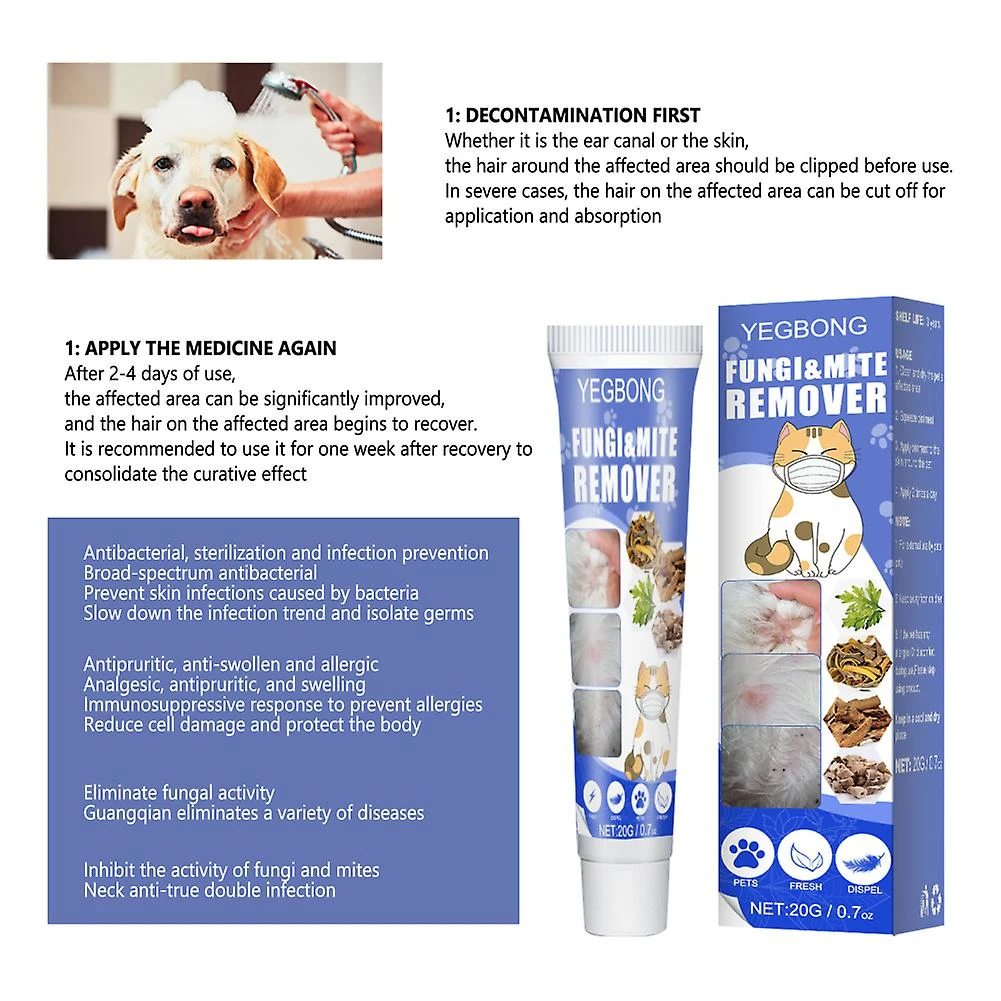 Pet Skin Cream Treatment Ringworm Mites Anti-Itch Treats Infections Pet Care/20g 4 Pet Skin Cream Treatment Ringworm Mites Anti-Itch Treats Infections Pet Care/20g - Image 4