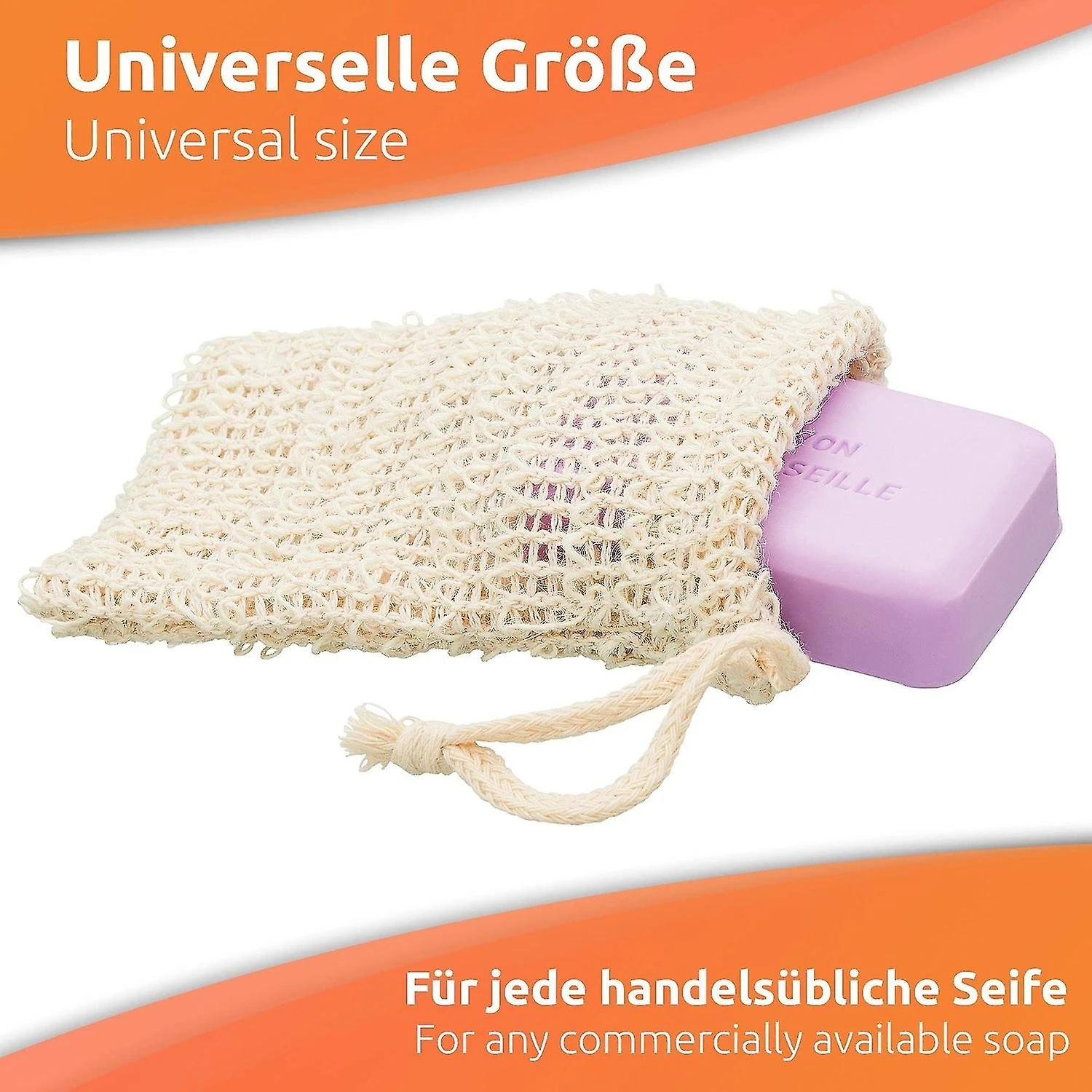 4x Sisal Soap Bag Natural Soap Net Soap Bag Soap Sponge 14cm X 9cm 2 4x Sisal Soap Bag Natural Soap Net Soap Bag Soap Sponge 14cm X 9cm - Image 2