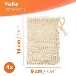4x Sisal Soap Bag Natural Soap Net Soap Bag Soap Sponge 14cm X 9cm 9 4x Sisal Soap Bag Natural Soap Net Soap Bag Soap Sponge 14cm X 9cm -Cosmetics Promotion Store 1180623995 max