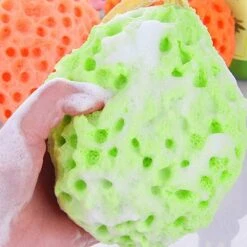 Sponges Set Of 3 Bath Sponge Shower Natural Body Sponge Honeycomb Texture Vegetable Bath Sponge For -Cosmetics Promotion Store 1184650105 max