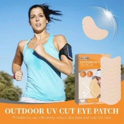 15pairs Uv Stickers For Sunscreen Outdoor Cut Eye Patch For Skin Soothing Facial Golf Patch Reduce Freckles Moisturizing Sun Protection