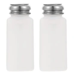 2pcs 250ml Anti-static Pressure Alcohol Bottle Pump Dispenser For Storing Liquid Alcohol (white)