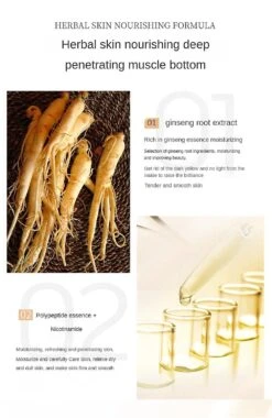 1-3pcs 100ml Gold Ginseng Face Essence Polypeptide Anti-wrinkle Lightning Moisturizing Niacinamide Facial Serum For Skin Care Products 1pc