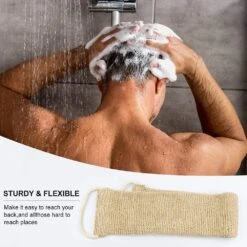 Aespa Back Wash Strap, Back Exfoliating Sponge, Horsehair Strap Natural Hemp Horsehair Gloves For Back Body Bath Shower Men Women -Cosmetics Promotion Store 1216849581 max