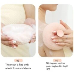 Sunflower Suction Cup Bath Ball Scrubber Light Cyan -Cosmetics Promotion Store 1219639345 max