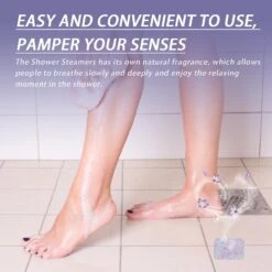 Spa Shower Bombs For Women Relaxing, Shower Steamers Aromatherapy Bombs With Natural Fragrance Bath Bomb For Skin Moisturizing Orange