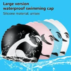 Swimming Hat Comfortable Feeling Skin-touch Waterproof Elastic Protect Ear Large Size Silicone Material Unisex Swimming Hat Swimming Supply -Cosmetics Promotion Store 1232084390 max