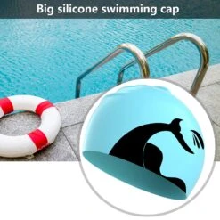 Swimming Hat Comfortable Feeling Skin-touch Waterproof Elastic Protect Ear Large Size Silicone Material Unisex Swimming Hat Swimming Supply -Cosmetics Promotion Store 1232084603 max