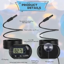 Thermomtre D'aquarium ThermomtreEau Numrique Lcd Avec Sonde Et Ventouse Thermomtre De Temprature De L'eau Pour Aquarium Aquarium Reptile Marin Habit -Cosmetics Promotion Store 1235760358 max