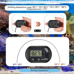 Thermomtre D'aquarium ThermomtreEau Numrique Lcd Avec Sonde Et Ventouse Thermomtre De Temprature De L'eau Pour Aquarium Aquarium Reptile Marin Habit -Cosmetics Promotion Store 1235760370 max