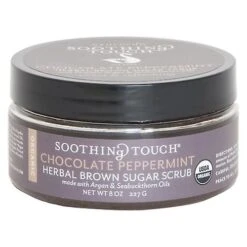 Soothing Touch Herbal Brown Sugar Scrub, Chocolate Peppermint 8 Oz (Pack Of 6)