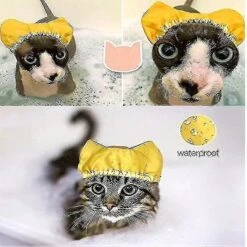 Pet Supplies Shower Caps Ear-proof Headgear For Cat And Dogs Dual-purpose Shower Caps Waterproof Pet Caps S Rose Red -Cosmetics Promotion Store 1261484905 max