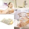 15-Pack Soap Saving Bags Natural Sisal Exfoliating Soap Bags Drawstring Soap Bags For Shower, 5.5" X