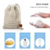 20-Pack Soap Exfoliation Bags, Natural Soap Keepers Handmade Sisal Mesh Soap Bags With Drawstring So