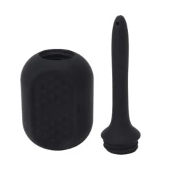 Silicone Anal Douche Cleaner - Reusable, Leak-Proof And Soft For Colon Cleansing Enema, Men And Women (Black) -Cosmetics Promotion Store 1295576491 max