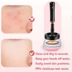 Electric Makeup Brush Cleaner Machine Makeup Brush Cleaner Dryer In 360 Rotation Suit For All Size