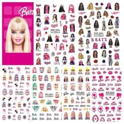 2023 Barbie Style Nail Art Stickers Sweet Girl Nail Stickers Diy Cartoon Nail Art Stickers She225 -Cosmetics Promotion Store 1298631714 max