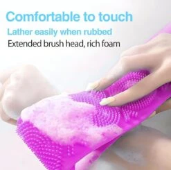 Exfoliating Back Scrubber Silicone Body Scrubber With Handles For Shower Double-Sided SPA Massage For MenWomen -Cosmetics Promotion Store 1342269815 max