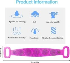 Exfoliating Back Scrubber Silicone Body Scrubber With Handles For Shower Double-Sided SPA Massage For MenWomen -Cosmetics Promotion Store 1342269817 max