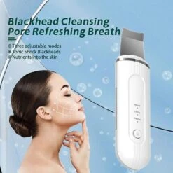 Ultrasonic Peeling Machine Beauty Instrument Face Deep Cleaner Skin Scrubber Sucking Blackheads Remover Shovel Pore Cleaner Green -Cosmetics Promotion Store 1356300367 max