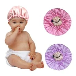 Satin Bonnet Night Sleep Caps,Adjustable Sleeping Hat Soft Silk Flower Night Hats For Teens Toddler Child Baby,3 Pieces