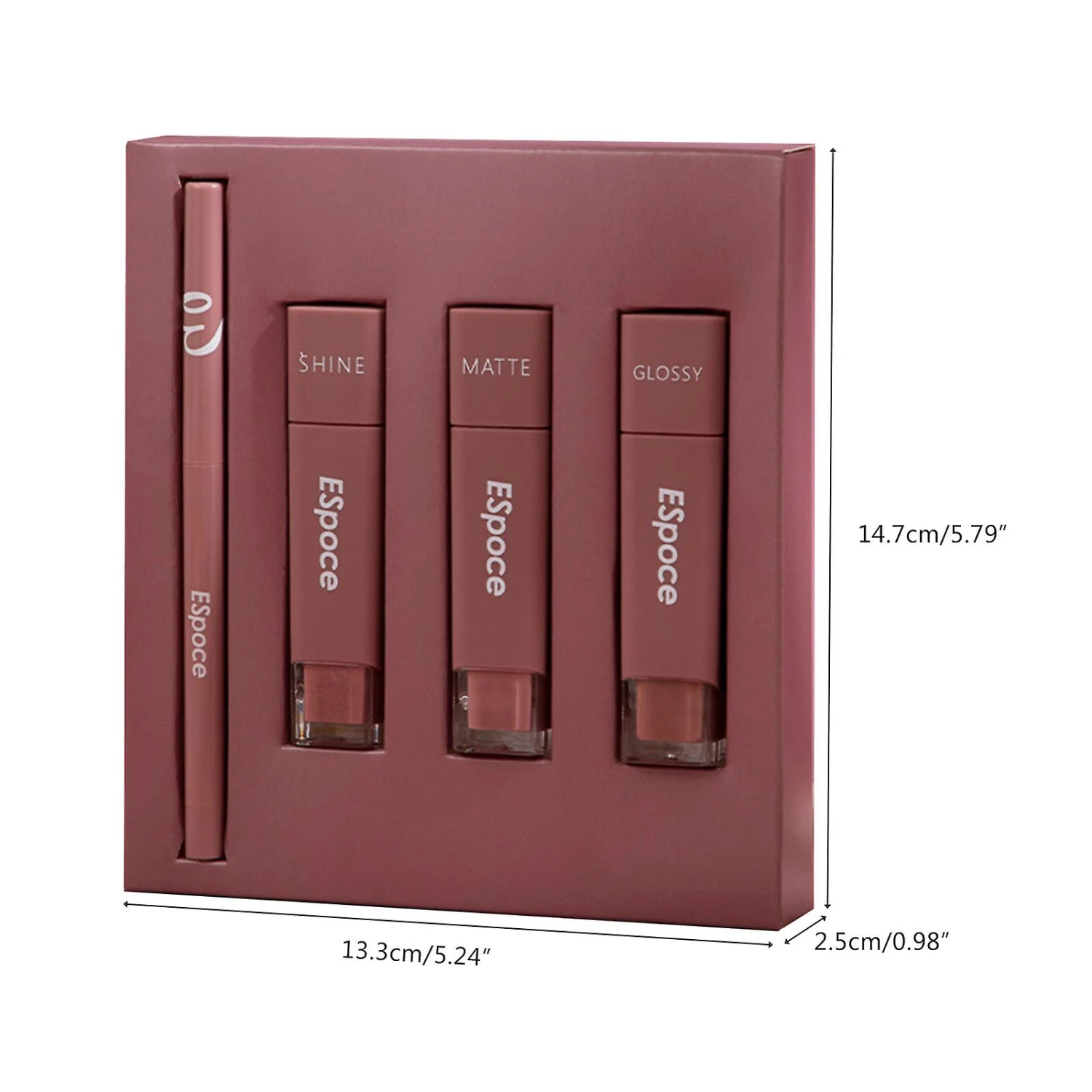 Matte Shine GlossyLipstick Lipliner Set Waterproof Long Lasting Non-Stick Cup 1 Matte Shine GlossyLipstick Lipliner Set Waterproof Long Lasting Non-Stick Cup