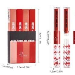 Double Head Liquid Lipstick With Clear Plumping Lip Gloss 4Pcs Lip Stick Stain 104