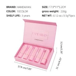 5pcs Waterproof Lipstick Pigments Matte Lip Gloss Makeup Non Transferable A