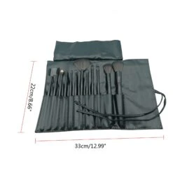 12Pcs Makeup Brushes Set Eye Shadow Eyebrow Powder Brush With PU Storage For Case For Facial Cosmetic Tools Pink