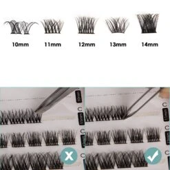 DIY Eyelash Extension Kit, Cluster Eyelash Extensions,90 Individual Lashes Kit