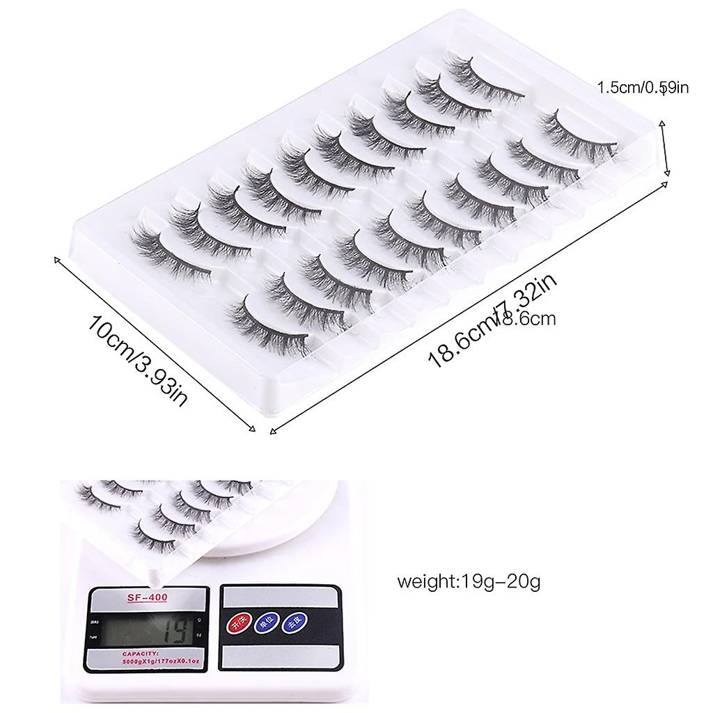 10 Pairs False Eyelashes Lashes Natural False Eyelashes Wispy Fake Eyelash 3 10 Pairs False Eyelashes Lashes Natural False Eyelashes Wispy Fake Eyelash - Image 3