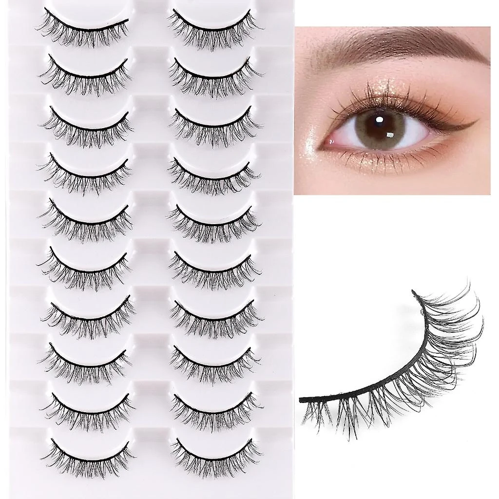 10 Pairs False Eyelashes Lashes Natural False Eyelashes Wispy Fake Eyelash 1 10 Pairs False Eyelashes Lashes Natural False Eyelashes Wispy Fake Eyelash