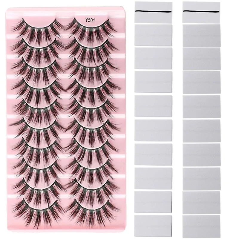 Makeup Eyelashes 3D Mink-Lashes Fluffy-Soft Wispy Natural Cross-Lash Extension 5 Makeup Eyelashes 3D Mink-Lashes Fluffy-Soft Wispy Natural Cross-Lash Extension - Image 5