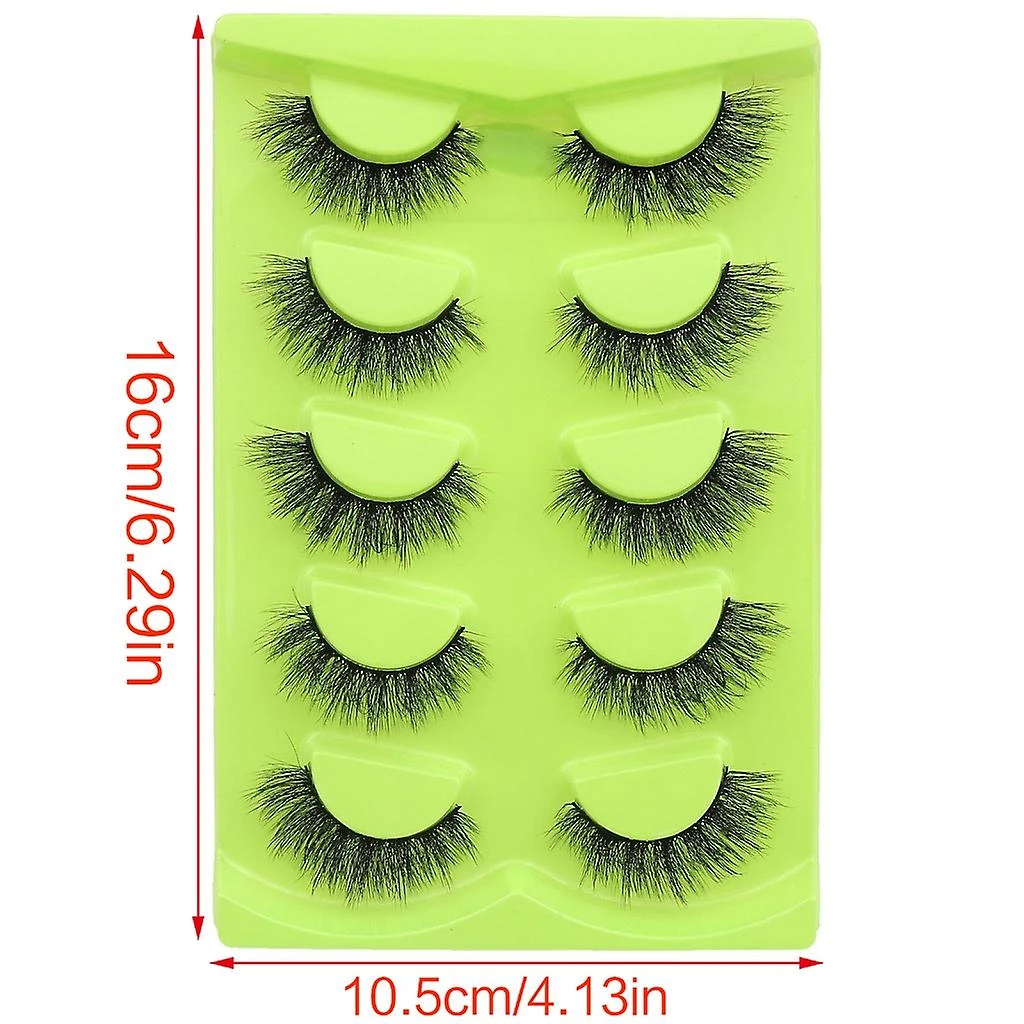 5 Pairs Long Wispy Fake Eyelashes Curl Volumes Strips Lashes For Women Girls 9DF48 2 5 Pairs Long Wispy Fake Eyelashes Curl Volumes Strips Lashes For Women Girls 9DF48 - Image 2