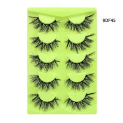 5 Pairs Long Wispy Fake Eyelashes Curl Volumes Strips Lashes For Women Girls 9DF48