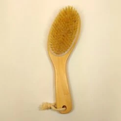 Wooden Bath Body Brush Shower Bristle Brush Massage Brush With Bent Handle