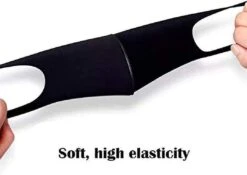 5 Pack Fashion Face Masks, Unisex Black Dust Cotton, Washable, Reusable Cotton Fabric-Yvan -Cosmetics Promotion Store 1394685411 max